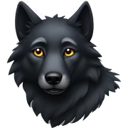 Black wolf  sticker