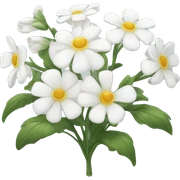 White flowers sticker