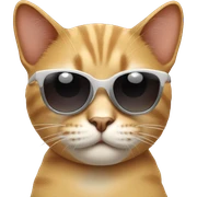 Cat with sunglasses sticker