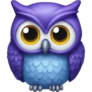 blue and purple owl sticker