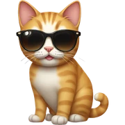 Cat with sunglasses sticker