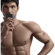 topless selfie of muscular male sticker