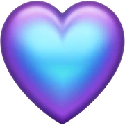 Blue-purple heart sticker
