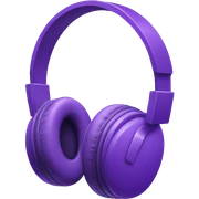 purple headphones sticker