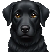 black dog sticker