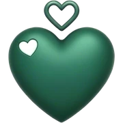 dark green heart sticker