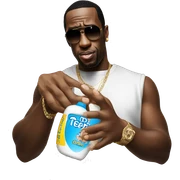 p diddy holding baby oil sticker