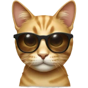 Cat with sunglasses sticker