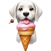 dog with icecream sticker