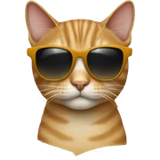Cat with sunglasses sticker