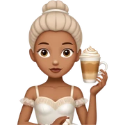 Una bailarina de ballet con cabeza de capuchino  sticker