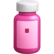 pink rx pill bottle sticker