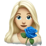 Blue rose sticker
