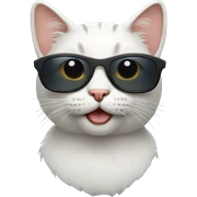 Cat with sunglasses sticker