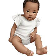 baby girl sitting barefoot sticker