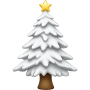 White christmas tree sticker