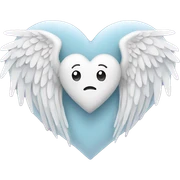 heart with angel wings sticker