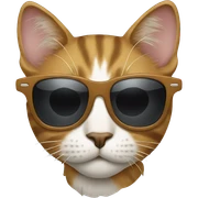 Cat with sunglasses sticker