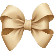 Beige bow sticker