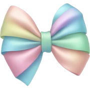 pastel coloured bow sticker