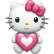 heart hello kitty sticker