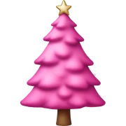 pink christmas tree sticker