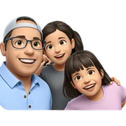 happy kids in casual attire sticker