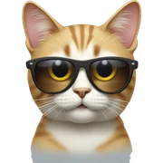 Cat with sunglasses sticker