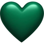 dark green heart sticker