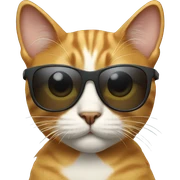Cat with sunglasses sticker
