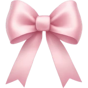 light pink ribbon bow sticker