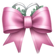 Pink silver wreath bow sticker