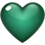 dark green heart  sticker