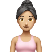 asian yoga girl light pink clothes  sticker
