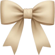 beige bow sticker