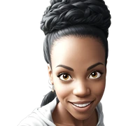 smiling girl with black hair sticker