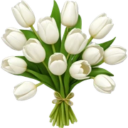 white tulip bouquet  sticker