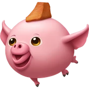 Majestic flying ham  sticker