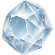 White Crystal and long  sticker