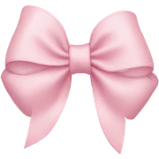 light pink bow on light pink bow sticker