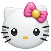 Hello kitty face sticker
