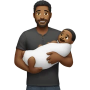 Man holding the baby  sticker