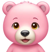 Baby pink bear sticker