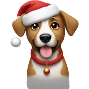 Christmas dog sticker