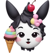 kuromi with ice cream sticker