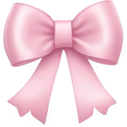 light pink ribbon bow sticker