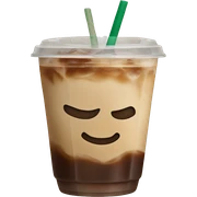 Starbuck ice coffee with ice cubes sticker