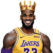 King lebron in lakers jersey sticker