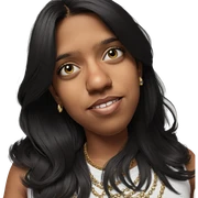portrait of girl with jewelry sticker