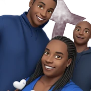 smiling boys with heart vibes sticker